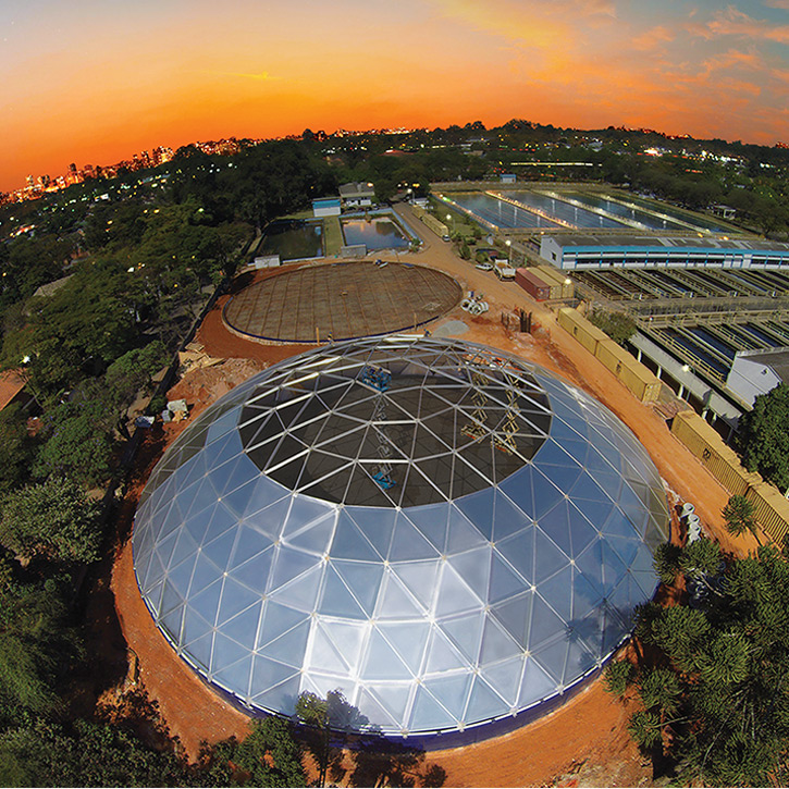 water storage tanks with aluminum dome covers